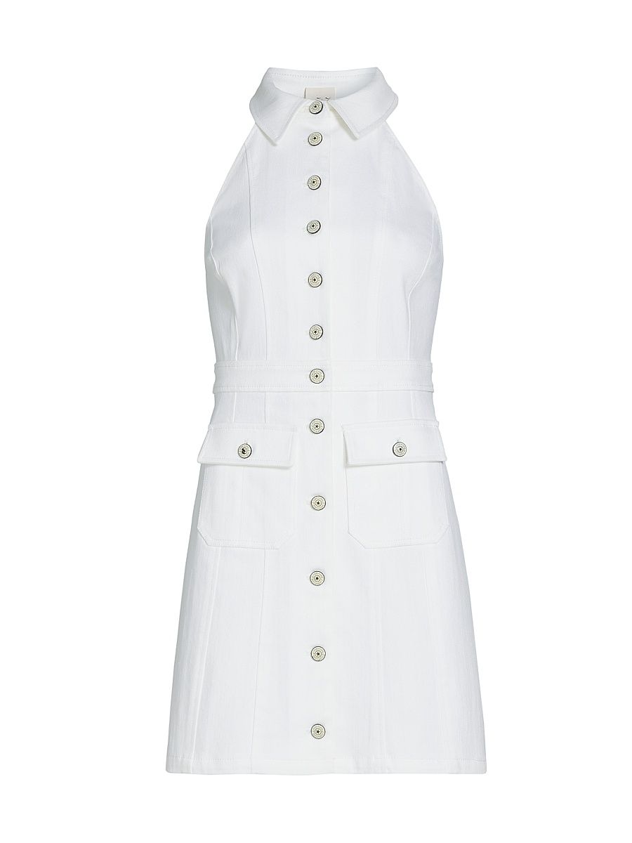 Women's Lillian Cotton-Blend Sleeveless Minidress - White - Size 16
