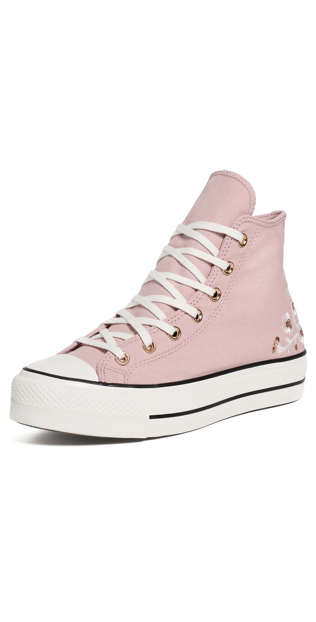 Converse Chuck Taylor All Star Lift Platform Sneakers Petal Pit/Vintage White/Gold 10.5