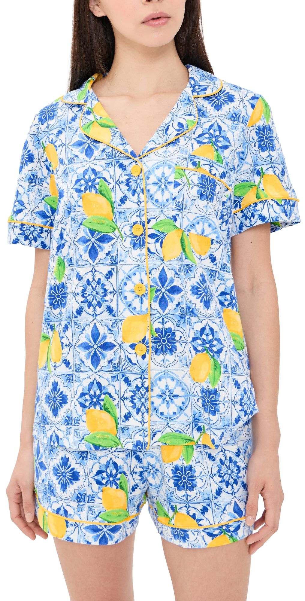 BedHead PJs Short Sleeve Shorts Pajama Set Azure Summer 3X