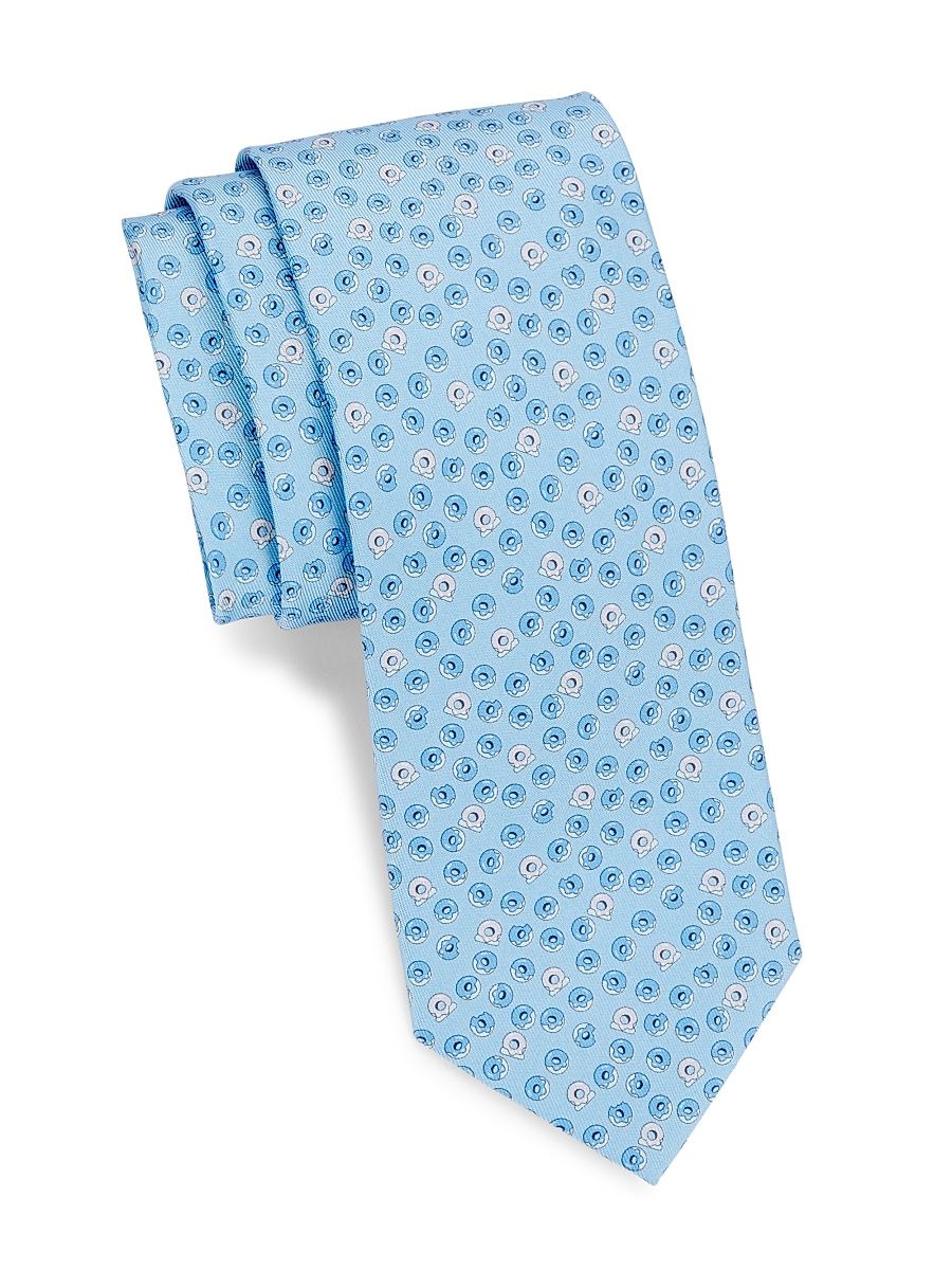 Men's Vaniglia Silk Doughnut Tie - Light Blue