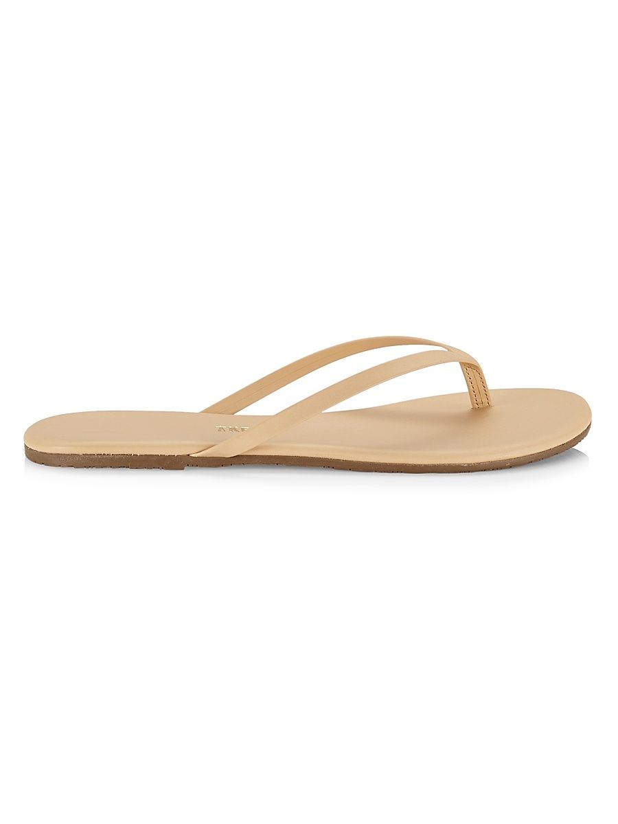 Women's Foundations Matte Leather Flip Flops - Sunbliss - Size 11