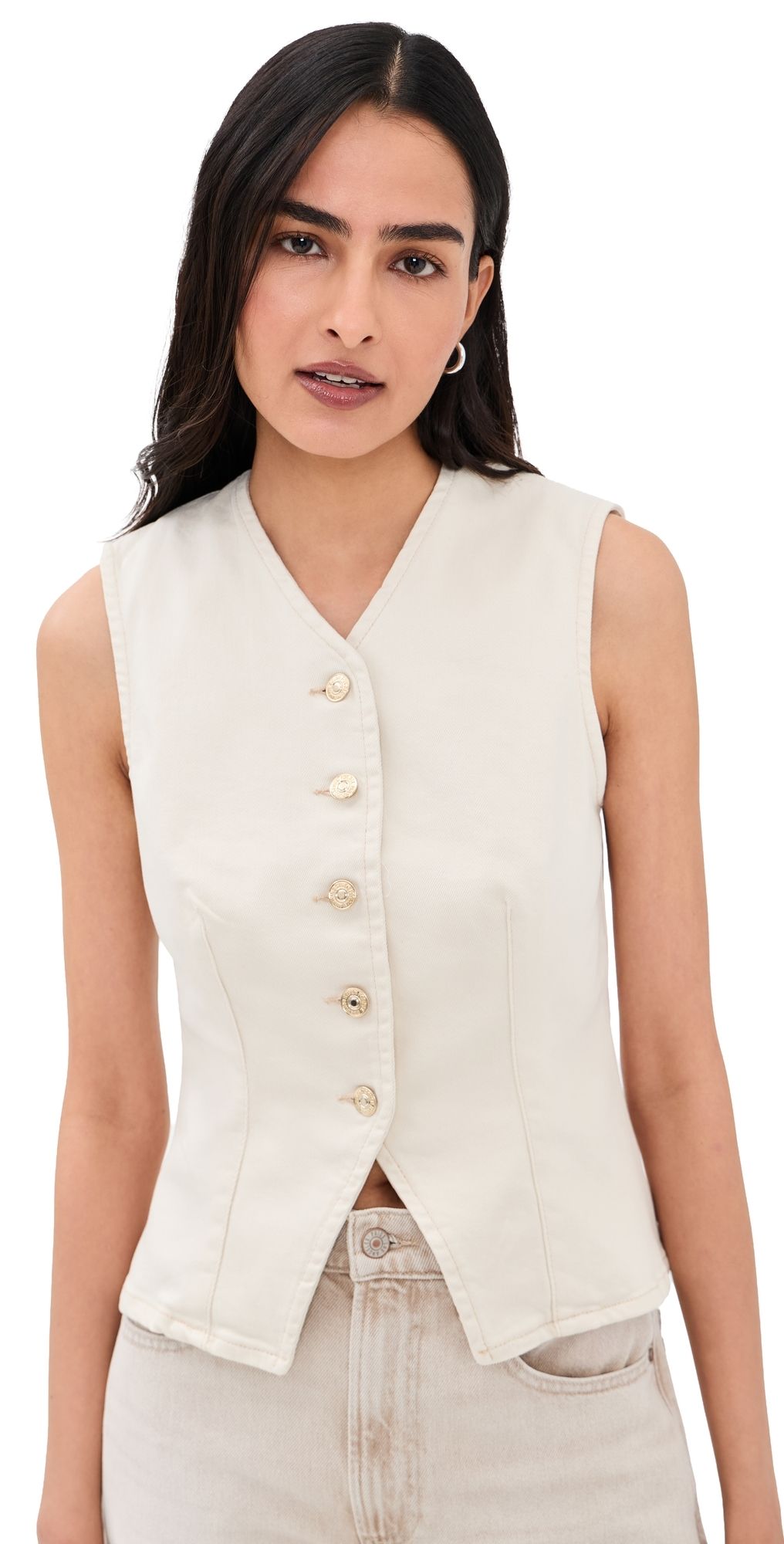 7 For All Mankind Lady Vest Moondust S