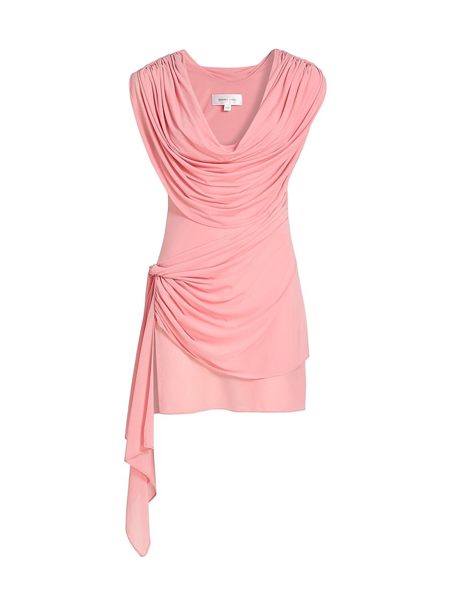Women's Nanita Draped Minidress - Blush - Size Large