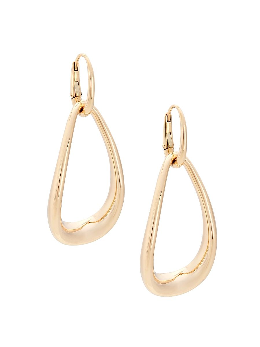 Women's Fantina 18K Rose Gold Ellipse Double-Drop Earrings - Rose Gold