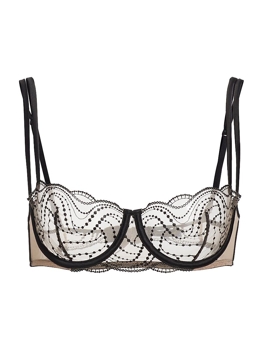 Women's Ondule Embroidered Lace Underwire Balconette Bra - Sucre - Size 34B