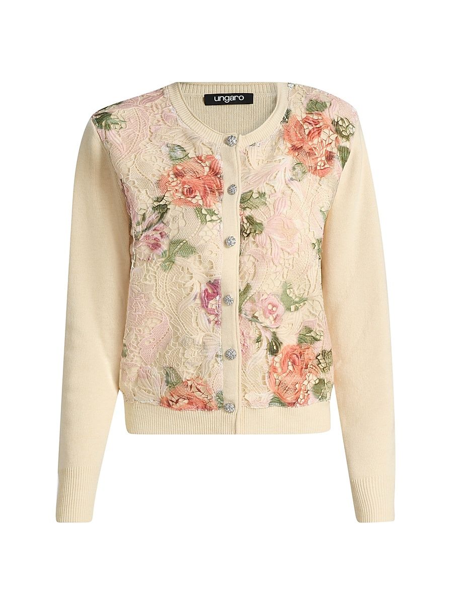 Women's Shani Agra Rose Cardigan - Antique - Size XXL