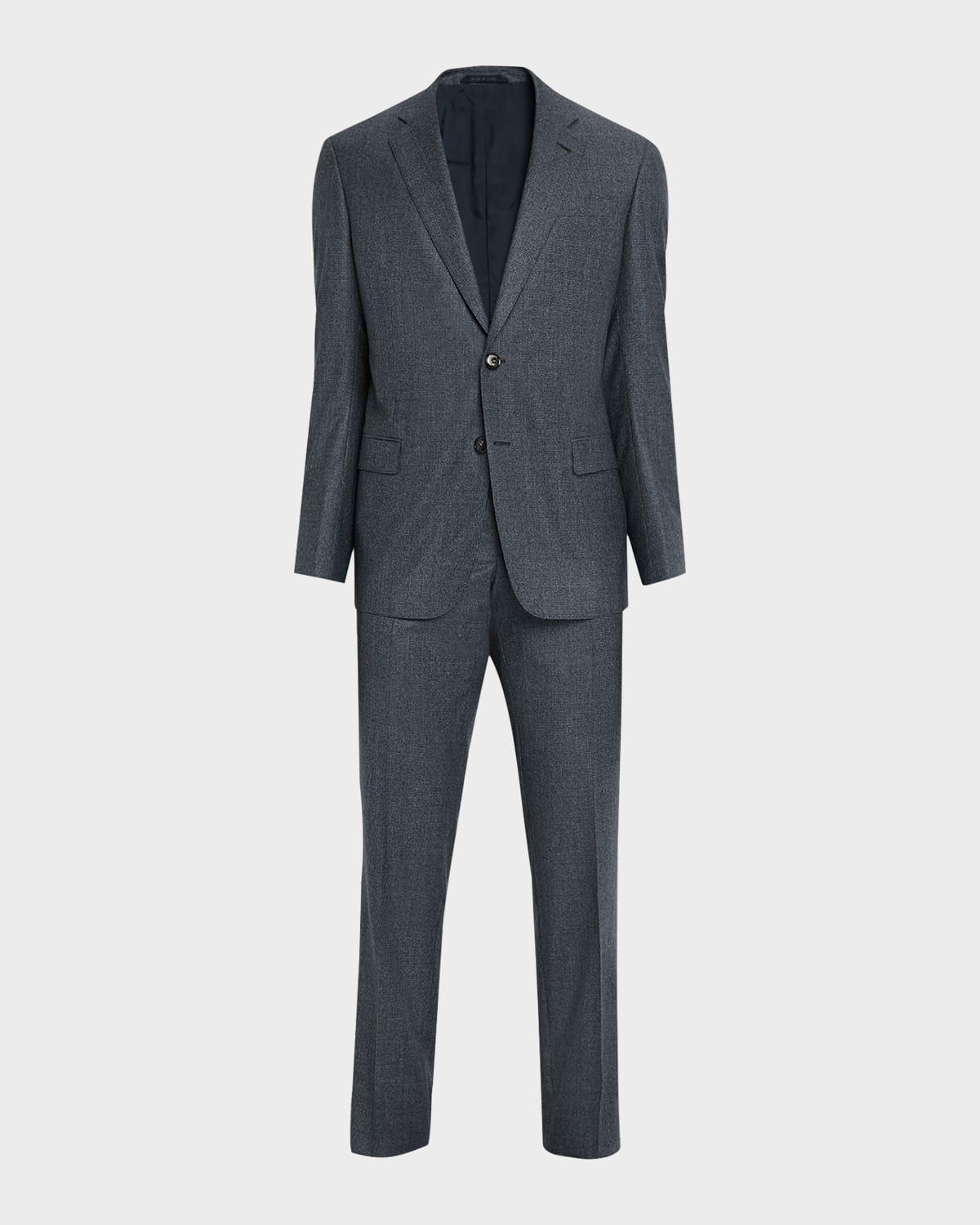 Men & apos;s Wool Micro-Houndstooth Two-Piece Suit