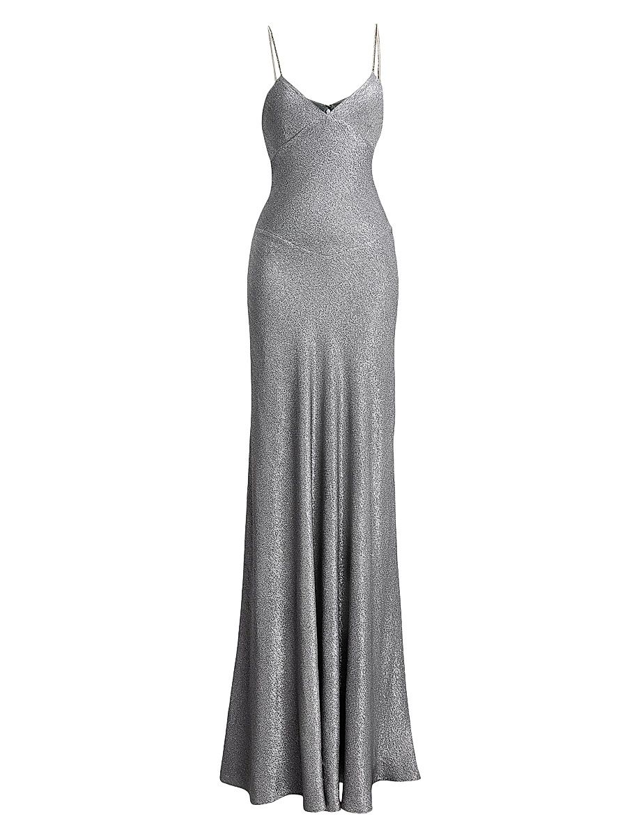 Women's Natalie Silk-Blend Gown - Asteroid - Size 8