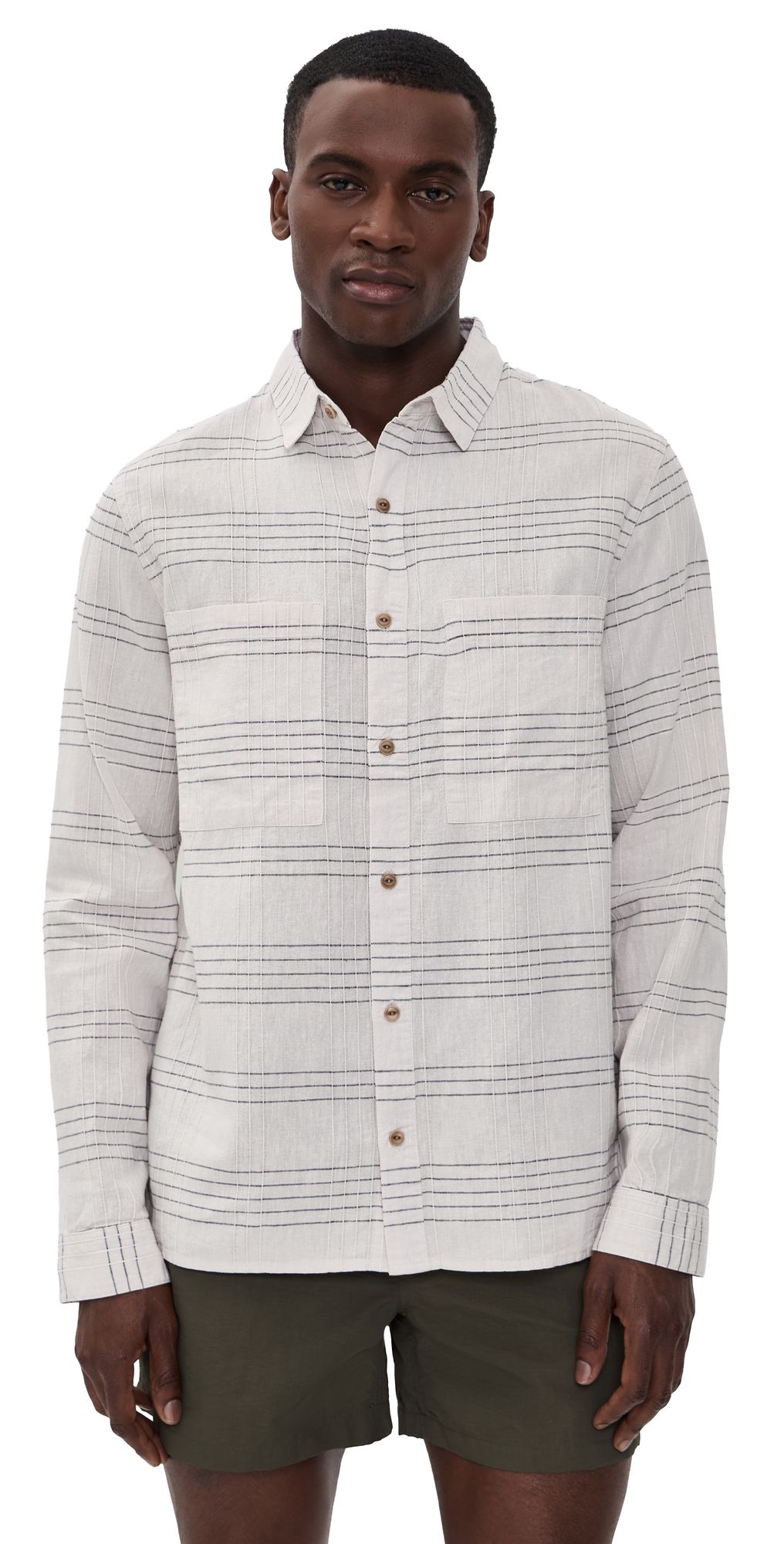 McTavish Hemp Long Sleeve Shirt White Multi M