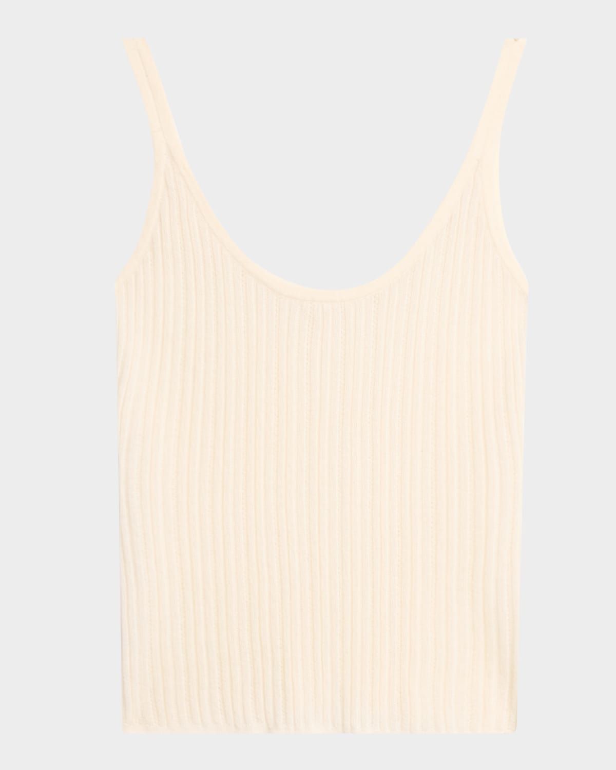 Pointelle Knit Slim Tank Top