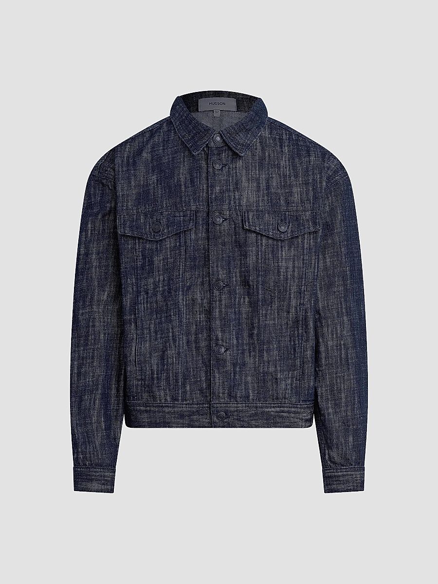 Men's Denim Trucker Jacket - Normandy - Size XXL