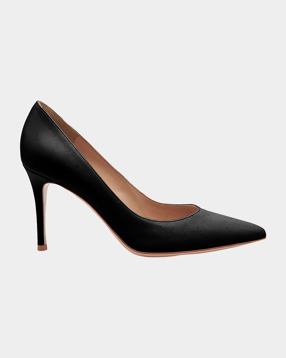 85mm Gianvito Leather Pointed-Toe Pumps