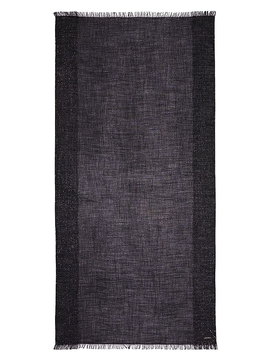 Women's New Dalila Sequin Virgin Wool-Blend Scarf - Black