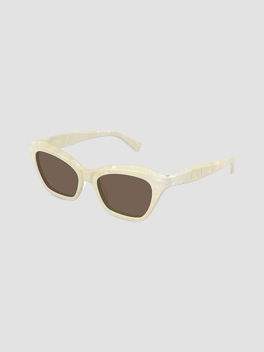Valentino Women's Dauphin 52MM Cat-Eye Sunglasses - Ivory Brown