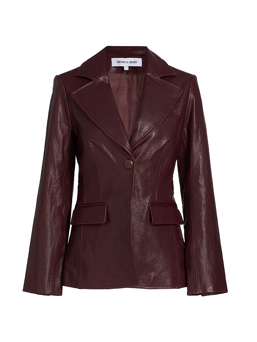 Women's Kessler Leather Dickey Jacket - Raisin - Size 6