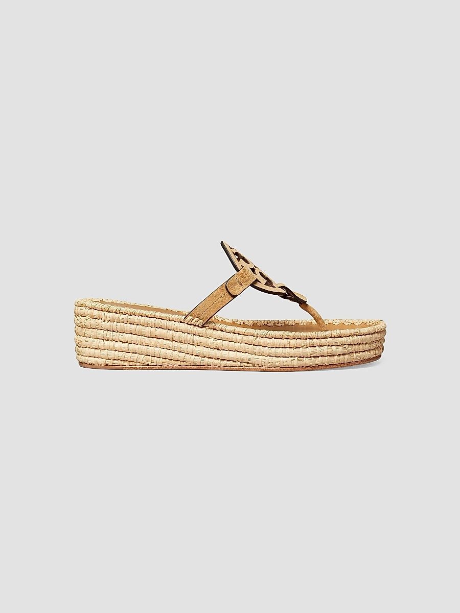Women's Miller 25MM Suede Espadrille Sandals - Amber Grain - Size 9.5