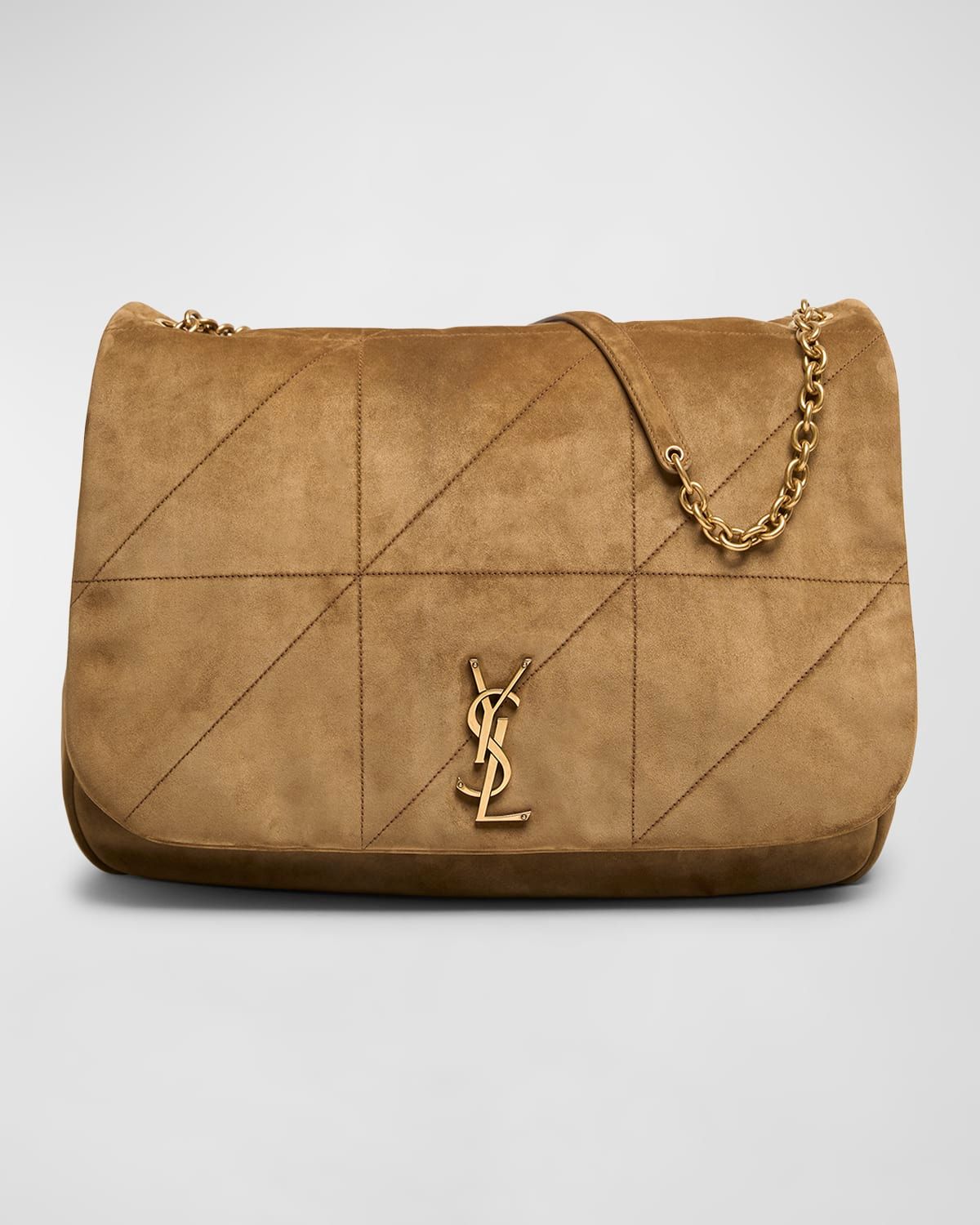 Jamie 4.3 Maxi YSL Shoulder Bag in Quilted Suede