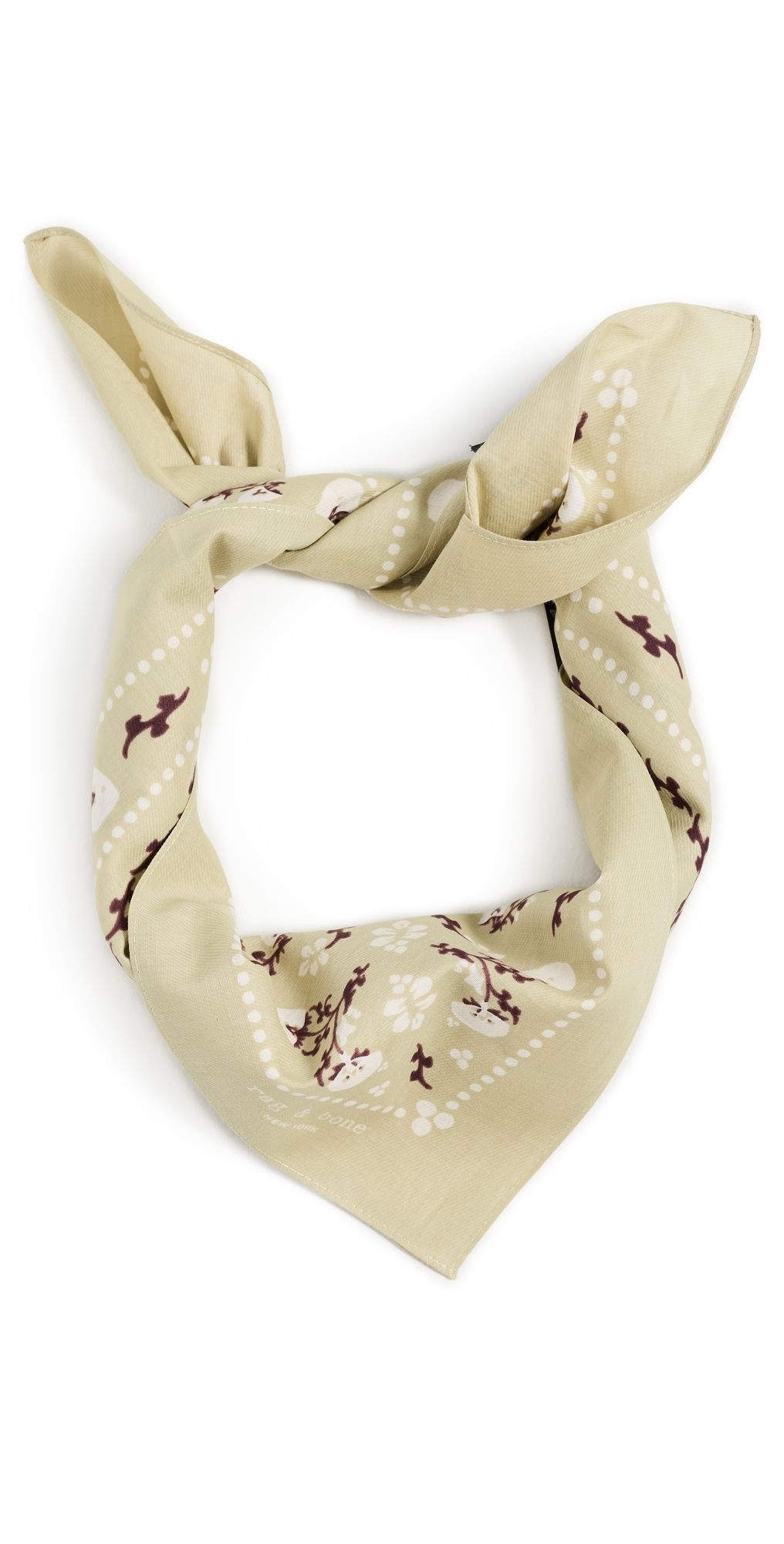 rag & bone Floral Western Bandana Scarf Pistachio Floral One Size