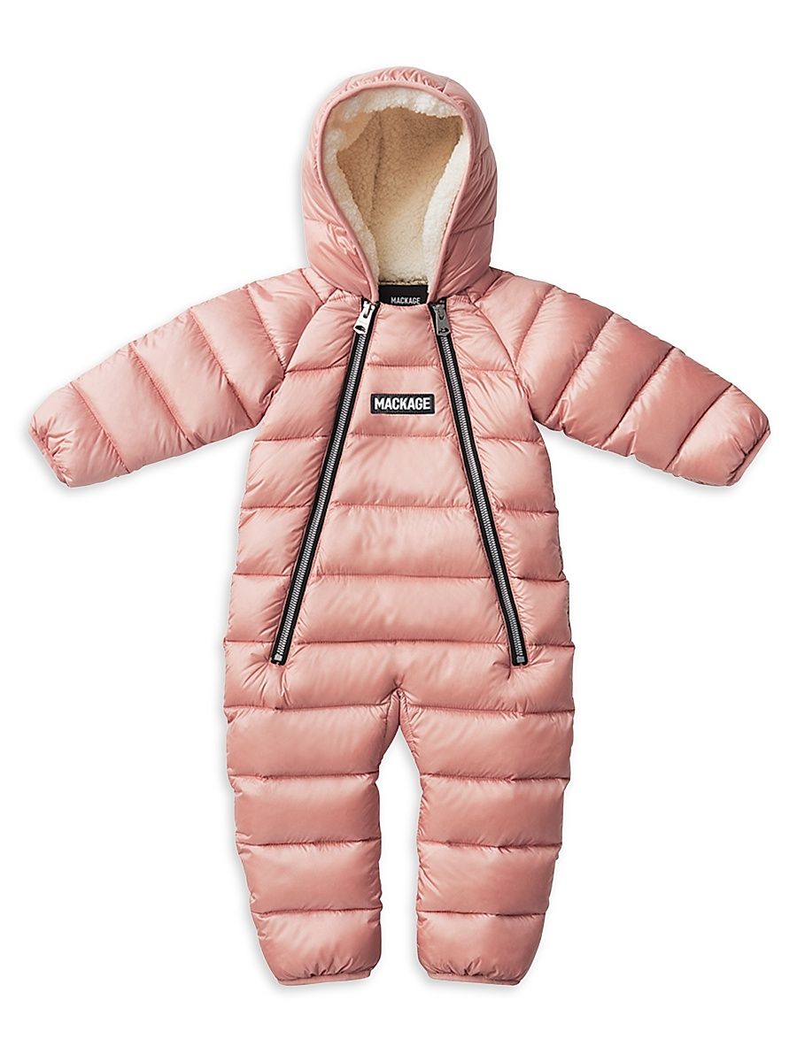 Baby's Bambi Quilted Hooded Snowsuit - Rose - Size 24 Months
