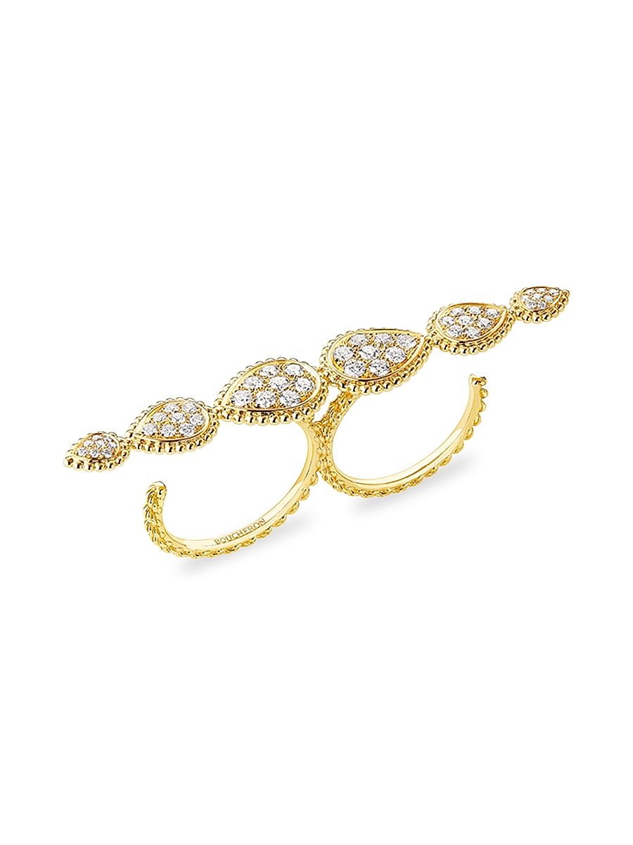Women's Serpent Boheme 18K Yellow Gold & Diamond Ring - Yellow Gold - Size 6