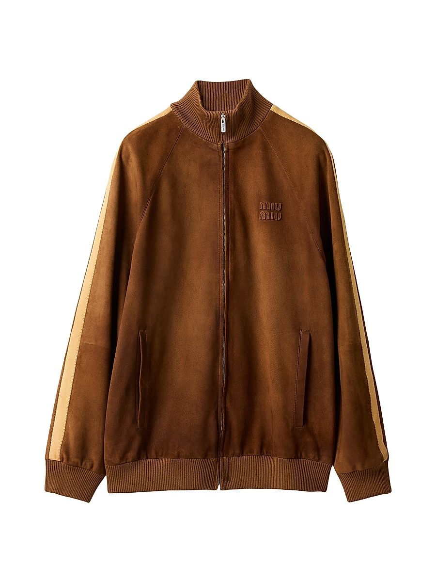 Women's Waxed Suede Jacket - Brown - Size 2