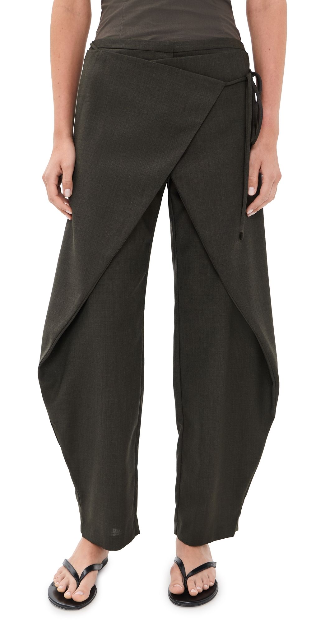 St. Agni Wrap Rouleau Pants Umber XS