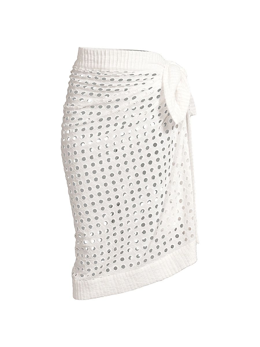 Women's Eyelet Cotton Pareo - Marshmallow