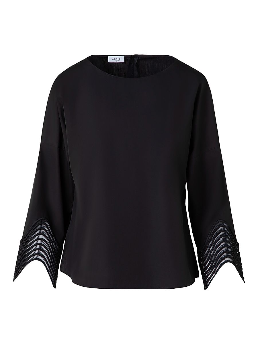 Women's Cotton Poplin Top - Black - Size 6