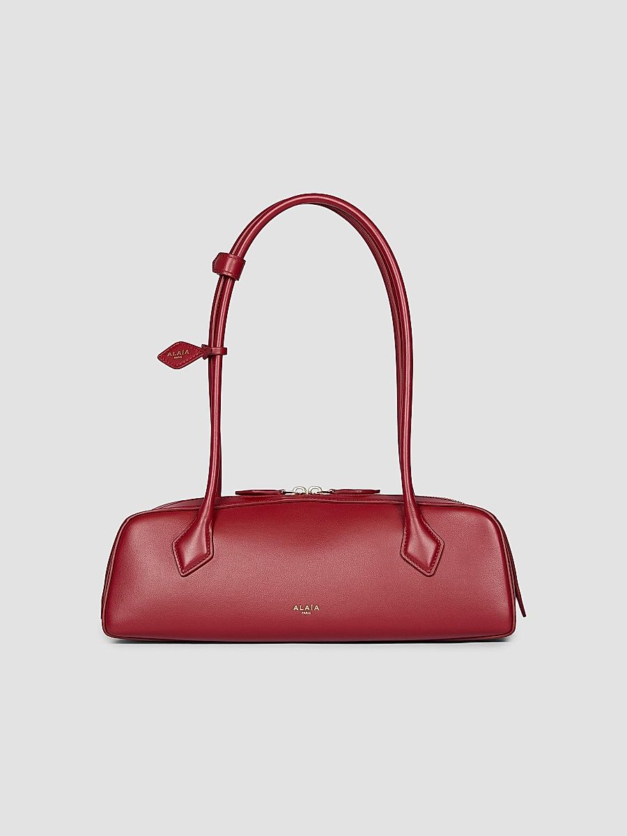 ALAÏA Women's Le Teckel Medium Leather Shoulder Bag - Deep Red