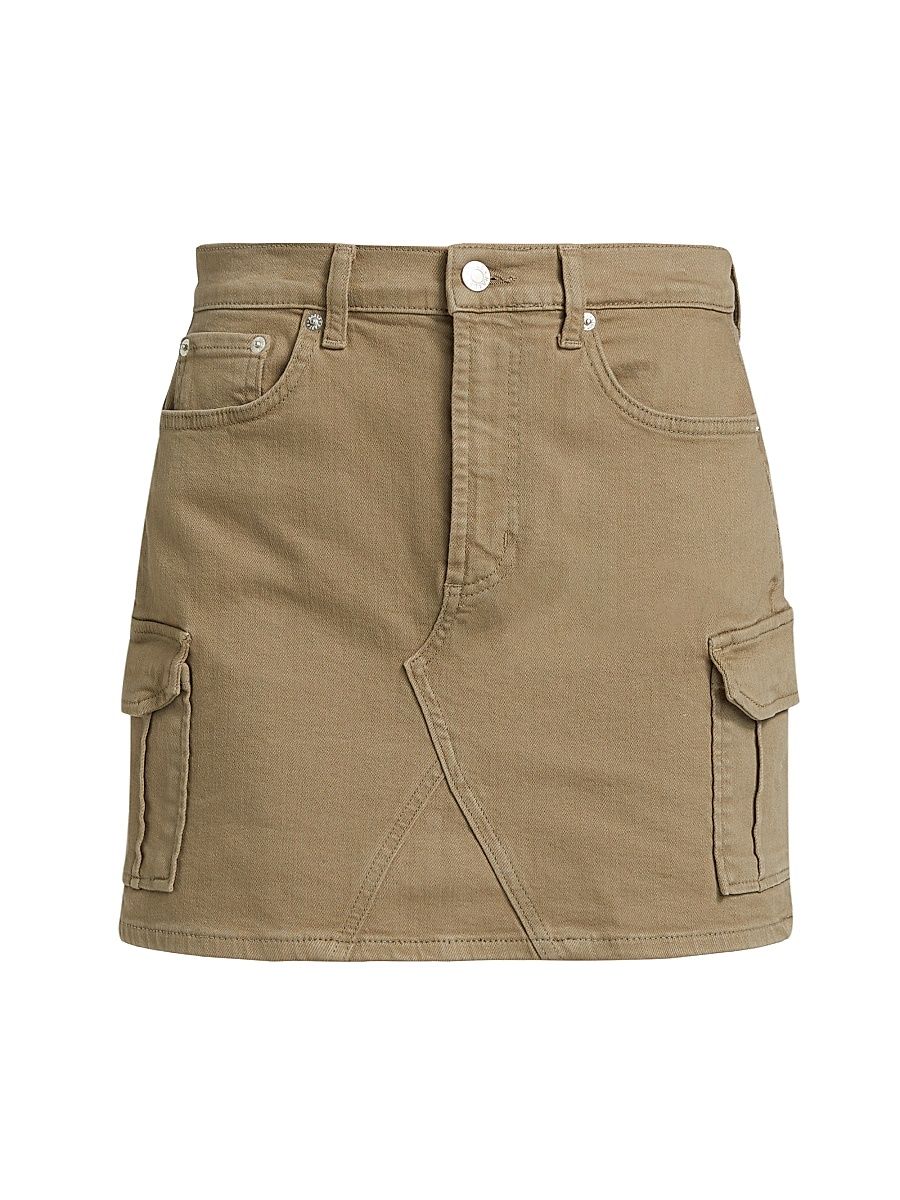 Women's Laurel Cargo Miniskirt - Washed Olive - Size 31