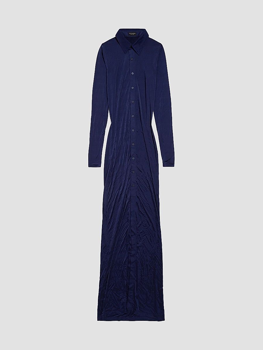 Balenciaga Women's Stretch Maxi Dress - Dark Navy - Size 0
