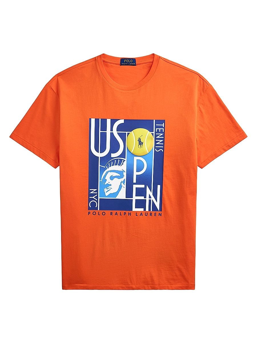 Men's Ralph Lauren x US Open Classic Fit Jersey T-Shirt - Sailing Orange - Size XXL