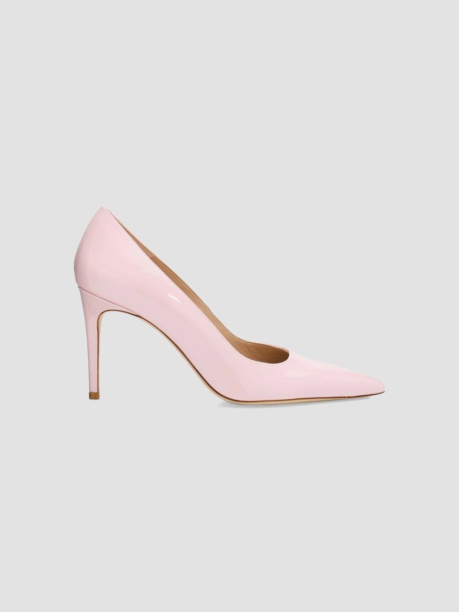 Stuart Weitzman Women's 85MM Patent Leather Pumps - Pink Sand - Size 11