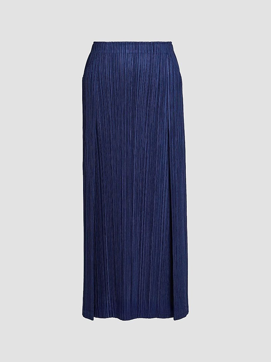 Women's Plissé Maxi Skirt - Navy