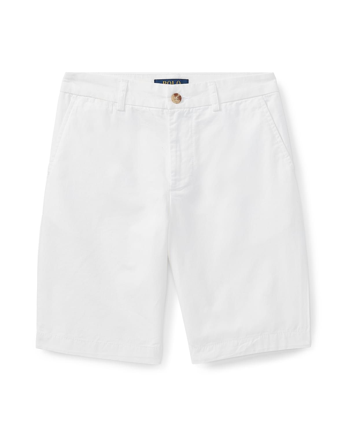 Boy & apos;s Logo Embroidered Flat Front Chino Shorts, Size 8-14