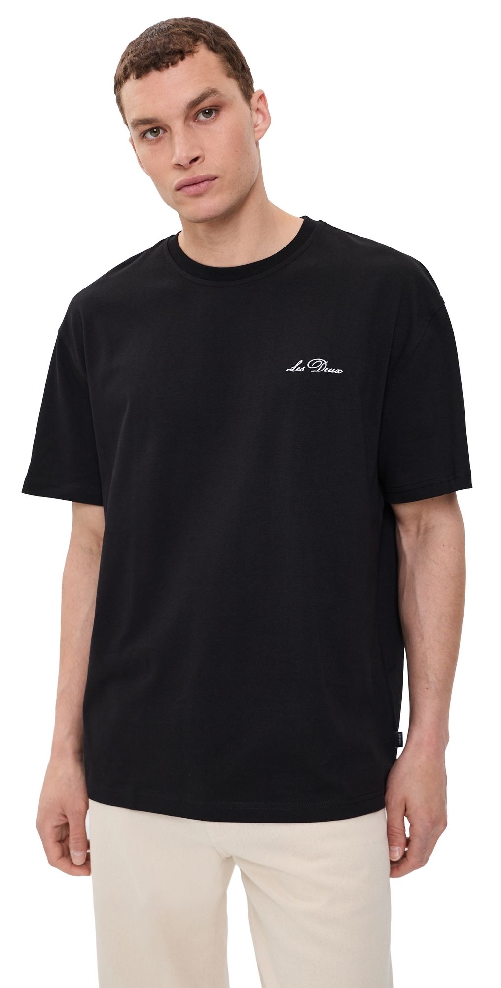 Les Deux Crew T-Shirt Black/White S