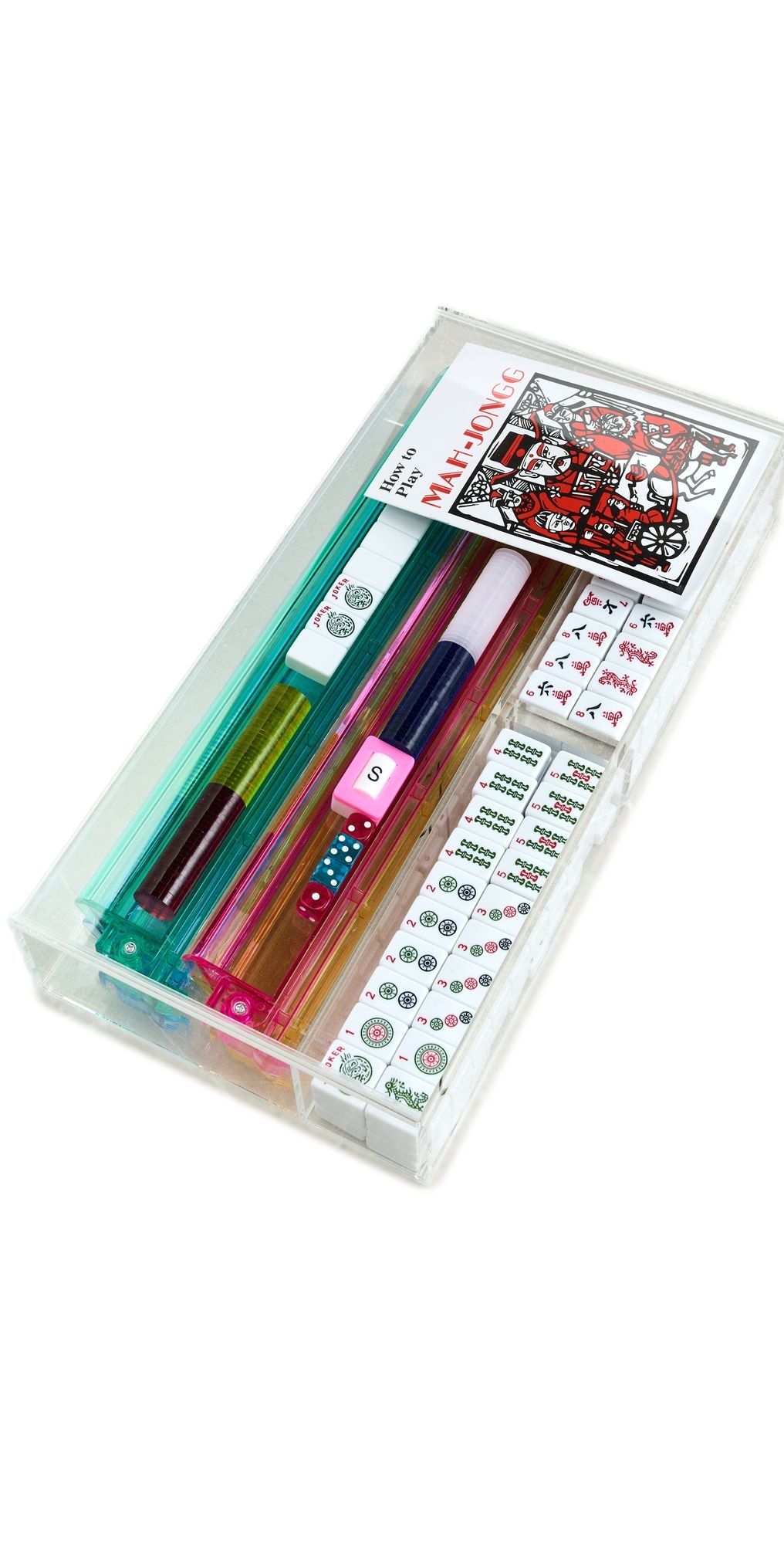 Tizo Design Lucite Mah-Jongg Game Set Multi Color One Size