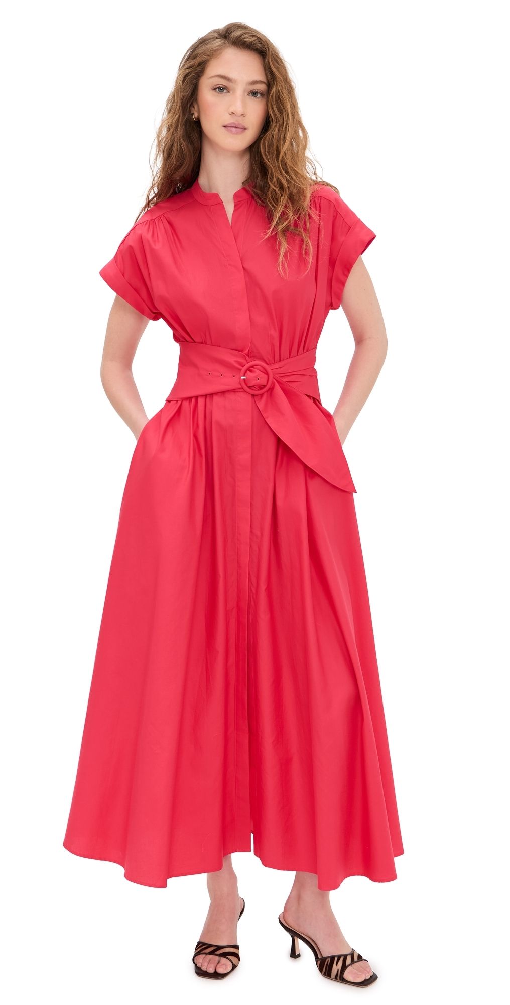 SALONI Neesha Dress Cherry Pink 8