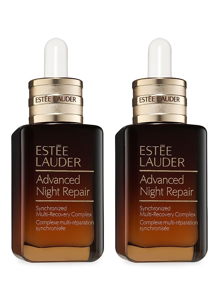 Women's Advanced Night Repair Synchronized Multi-Recovery Complex Serum Duo With Hyaluronic Acid & Peptides