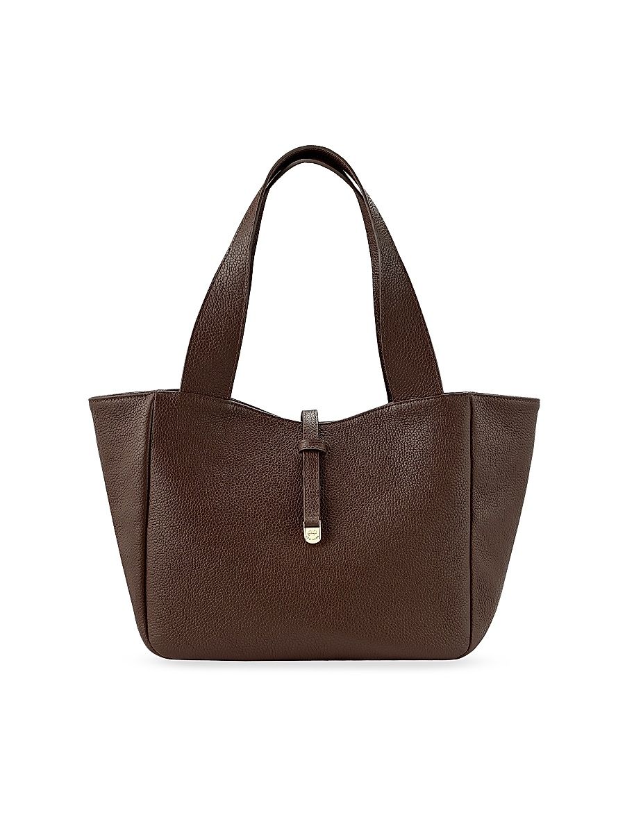 Women's Mercer Pebbled Leather Tote Bag - Brown
