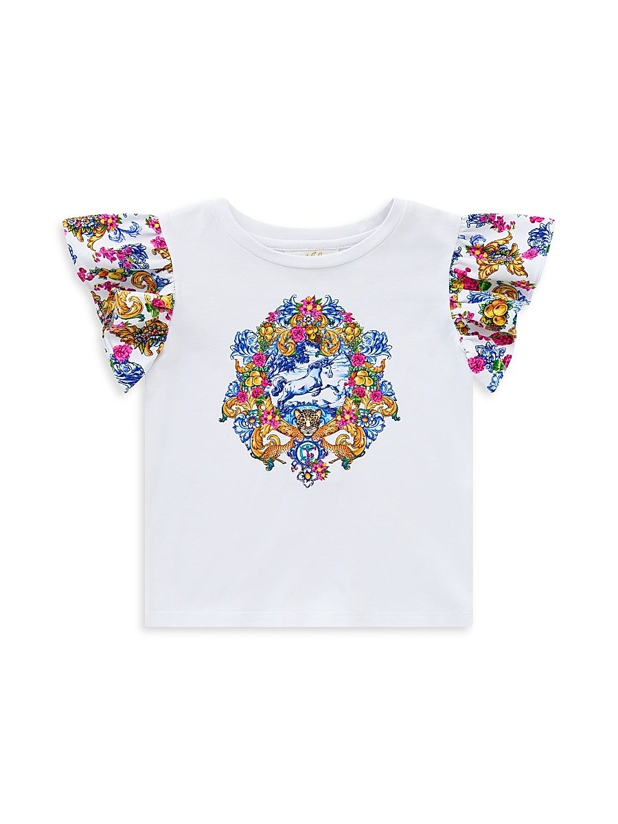 Baby Girl's & Little Girl's Ornate Stretch-Cotton T-Shirt - Espana Nirvana - Size 2