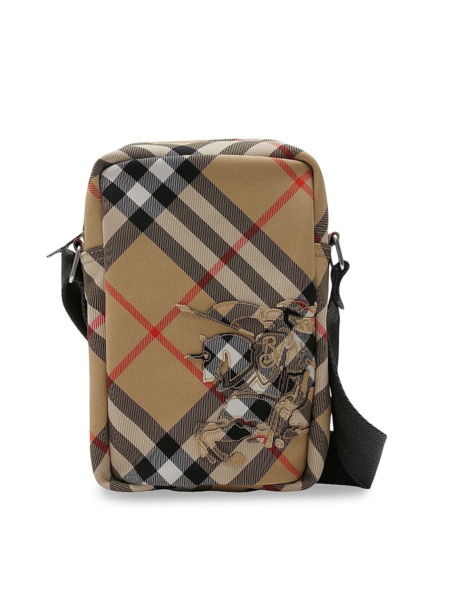 Men's Equestrian Knight Check Phone Pouch - Sand