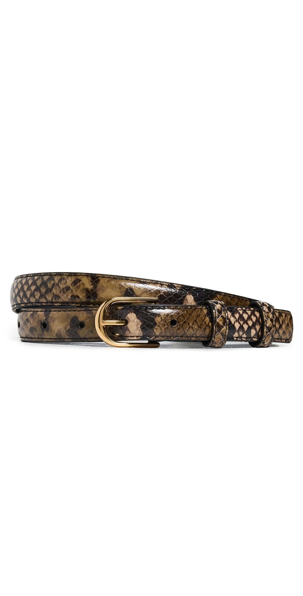 Nili Lotan Jane Belt Camel Snakeskin w/ Antique Gold 70