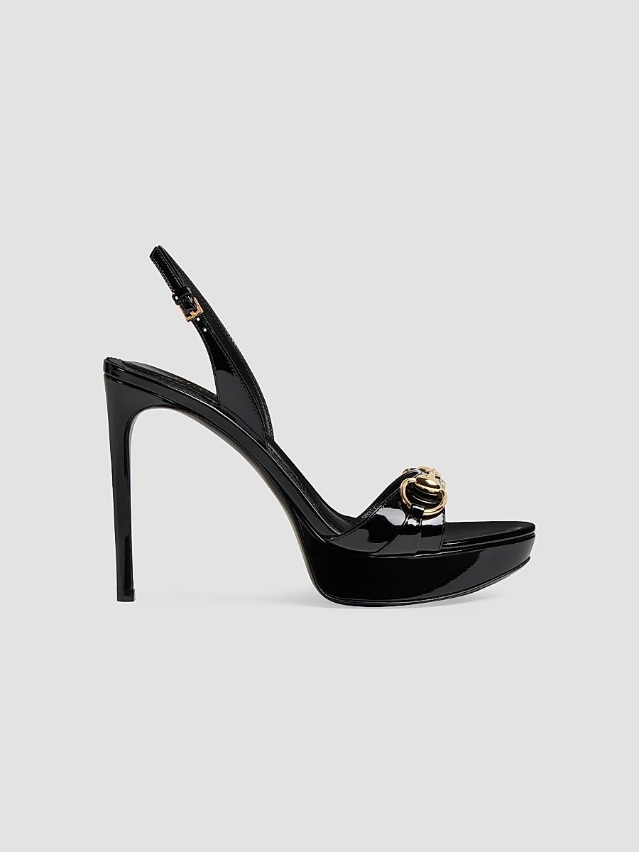 Women's Donna 105MM Horsebit Platform Sandal - Black - Size 5