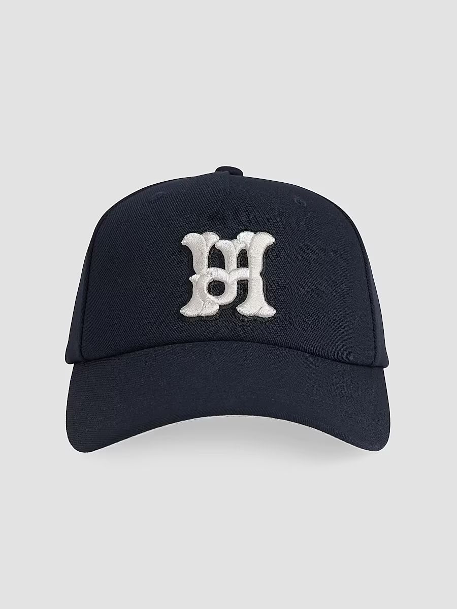 Men's 3D Logo-Embroidered Peaked Baseball Cap - Jet Black