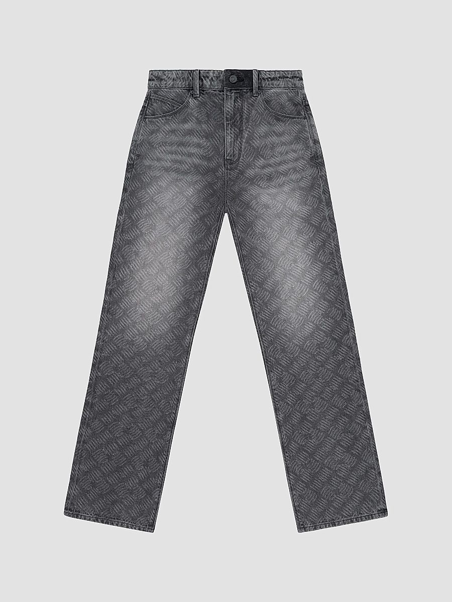 Men's Curva Ultra Jonas Straight-Leg Jeans - Ash Charcoal Metal Grill - Size 38
