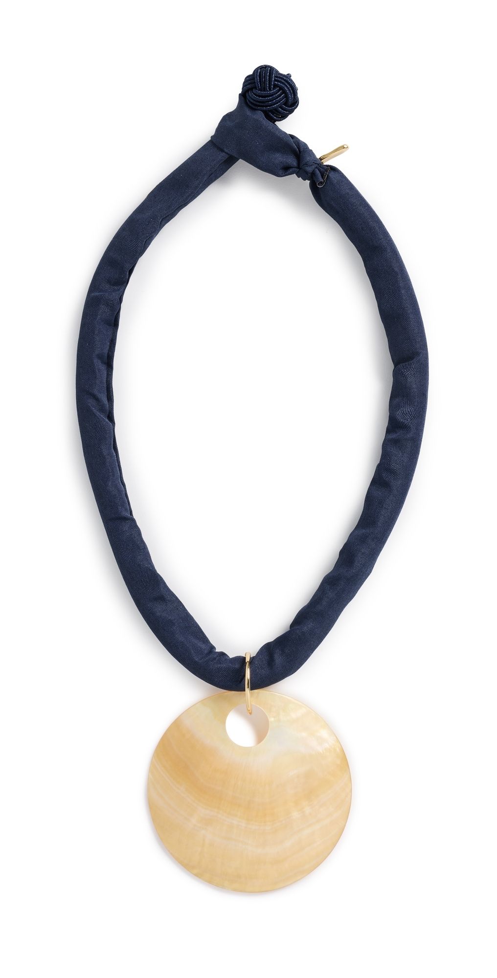 Logan Tay Blue Cord Shell Necklace Blue One Size