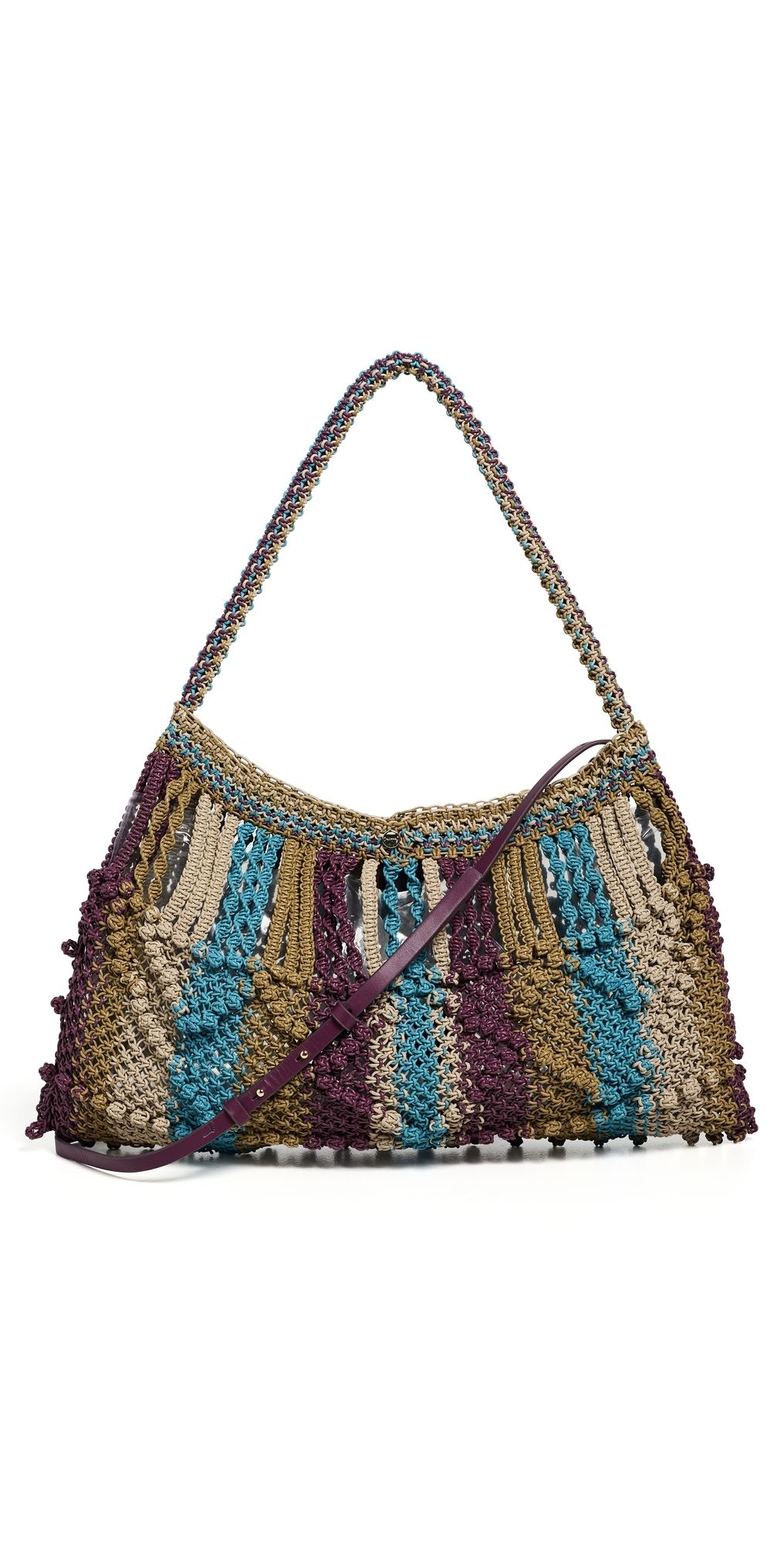 ALÉMAIS Leather Maxi Crescent Tote Multi One Size
