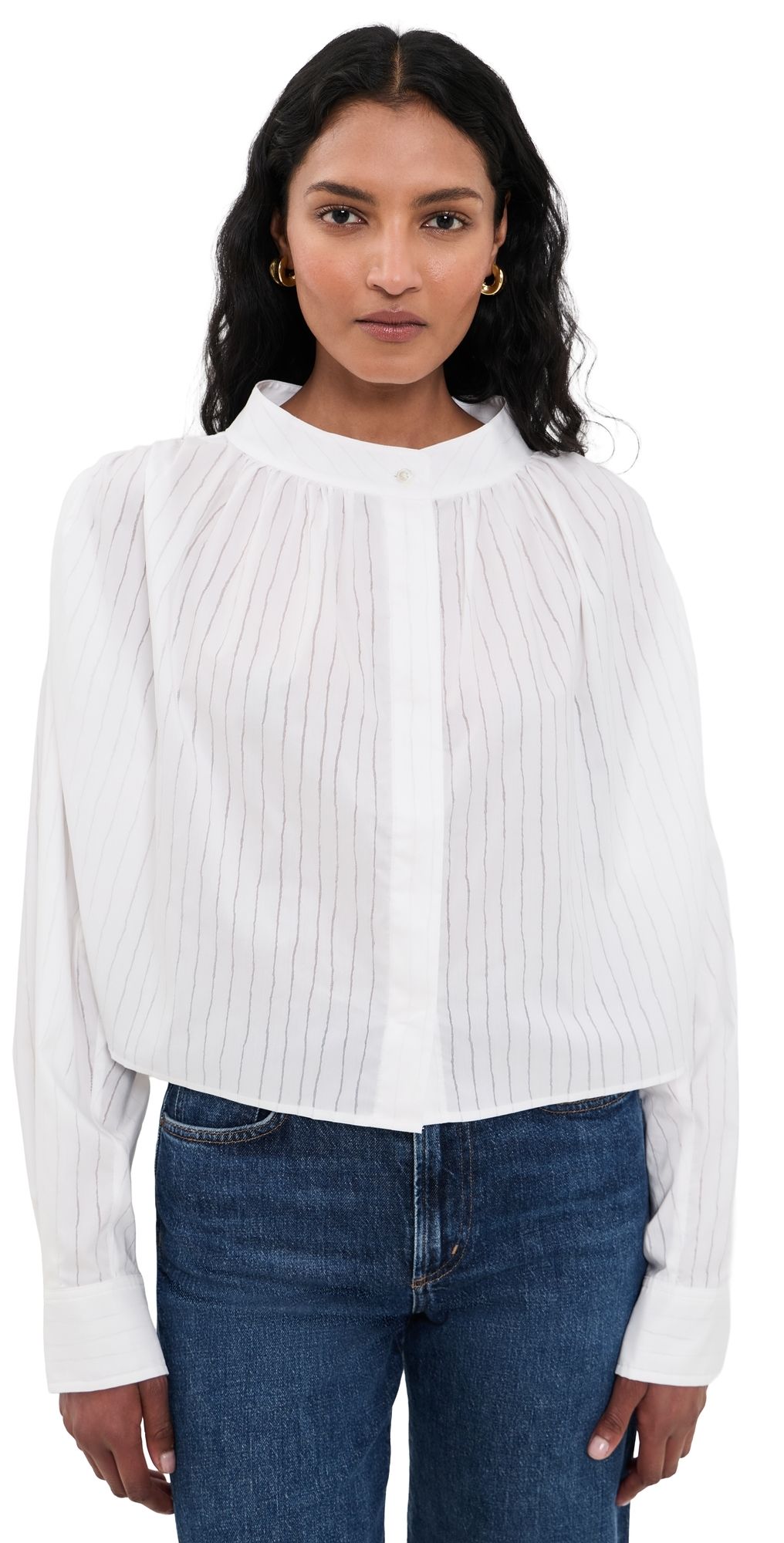 IRO Blissia Button Down Shirt Porcelain 40