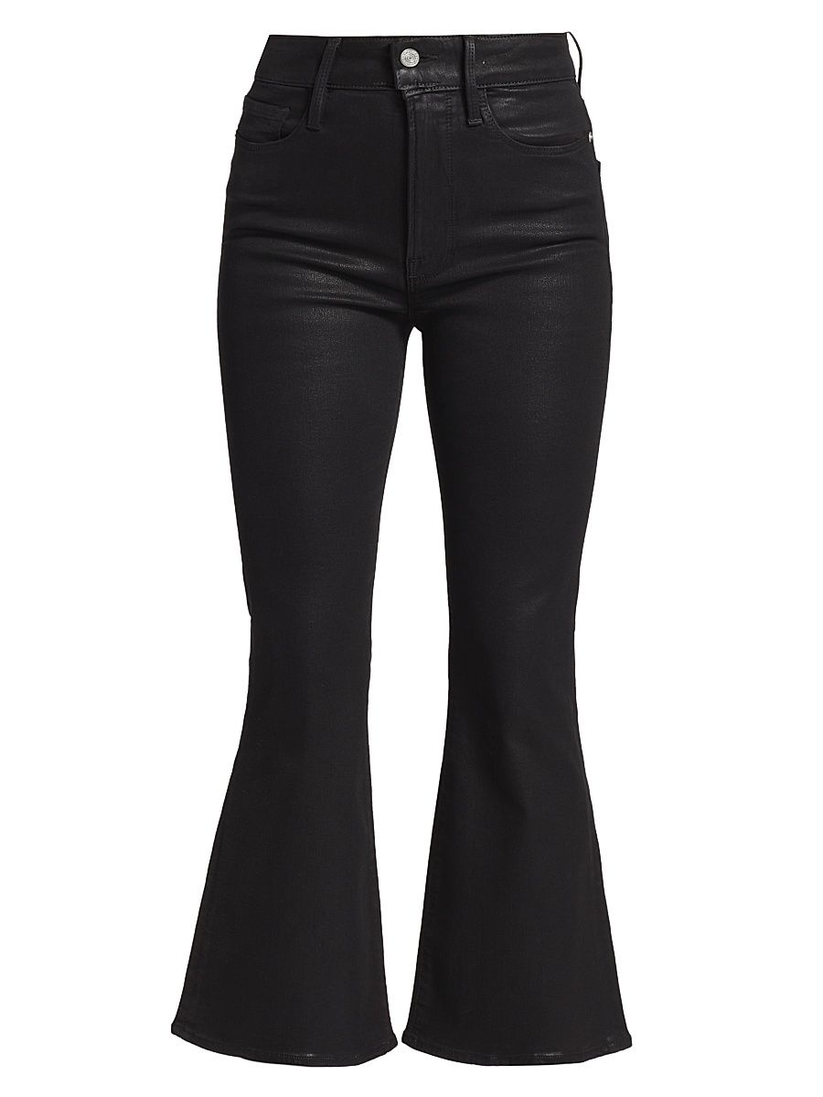 Women's Le Crop Flare Coated Jeans - Noir Coated - Size 27
